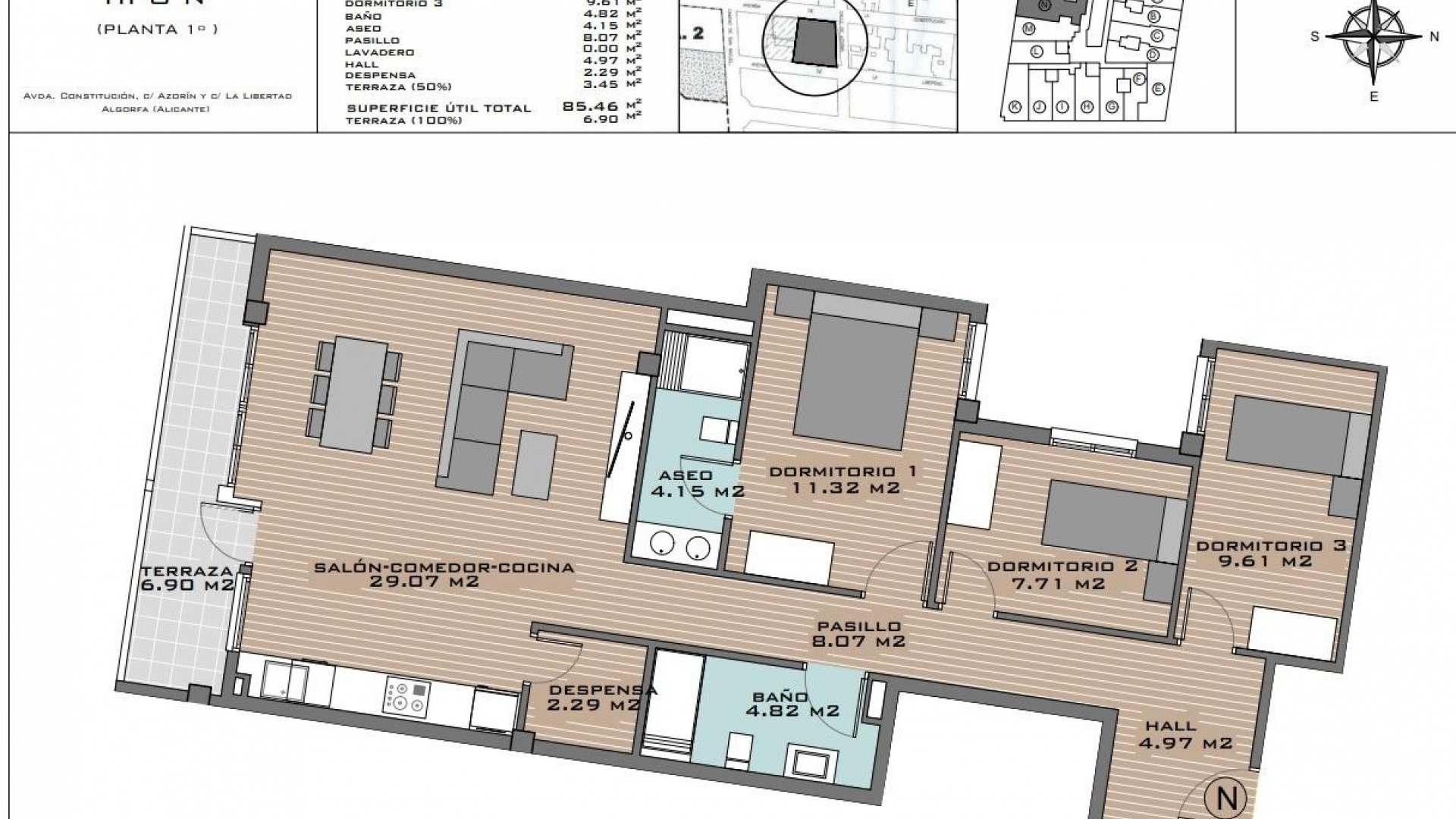 Nieuw gebouw - Appartement - Algorfa - Pueblo