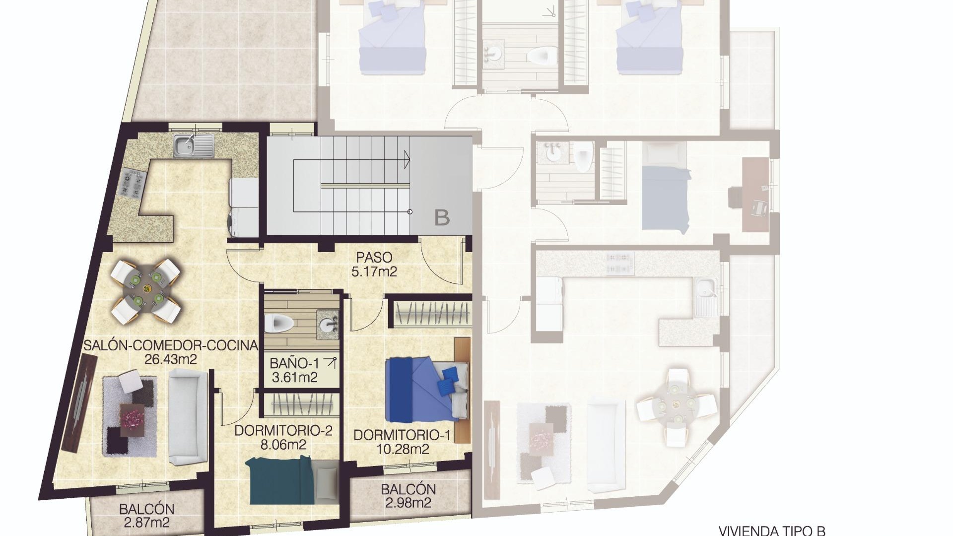 Nieuw gebouw - Appartement - Jacarilla - pueblo