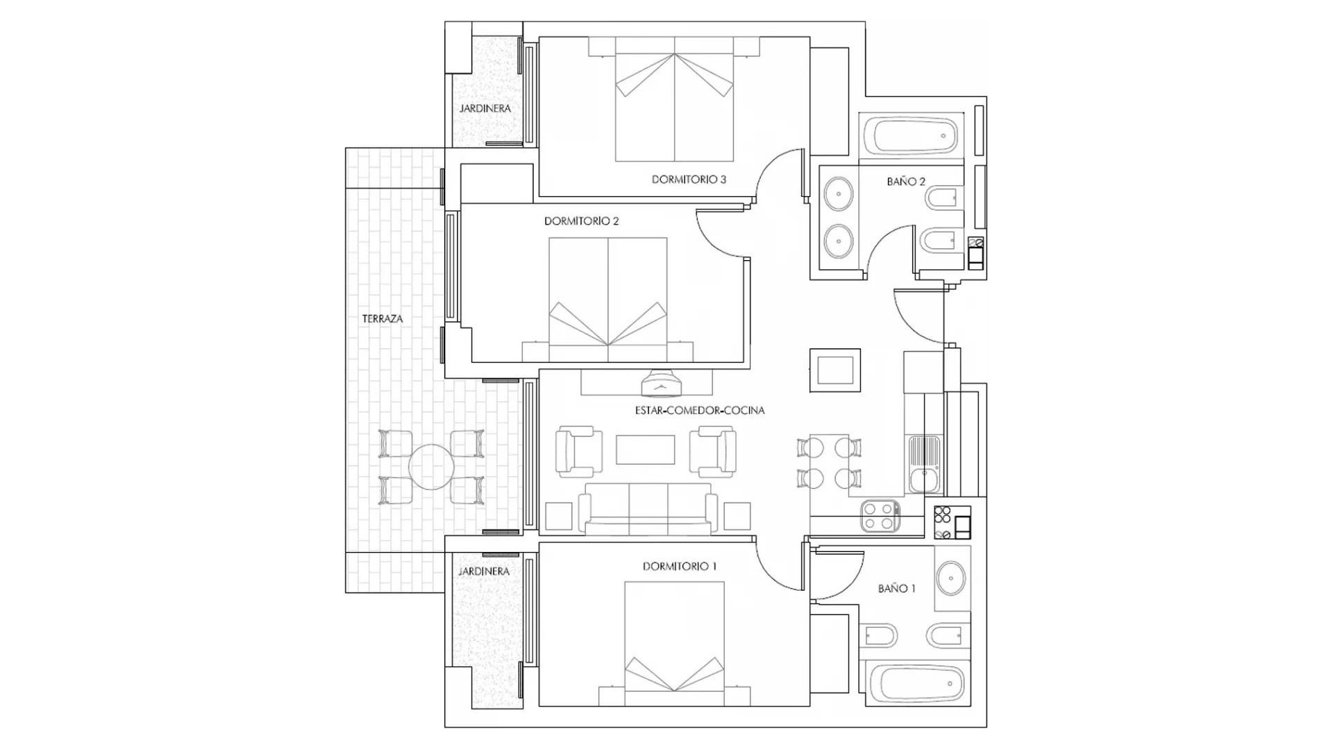 Nieuw gebouw - Appartement - Vera - Puerto del Rey