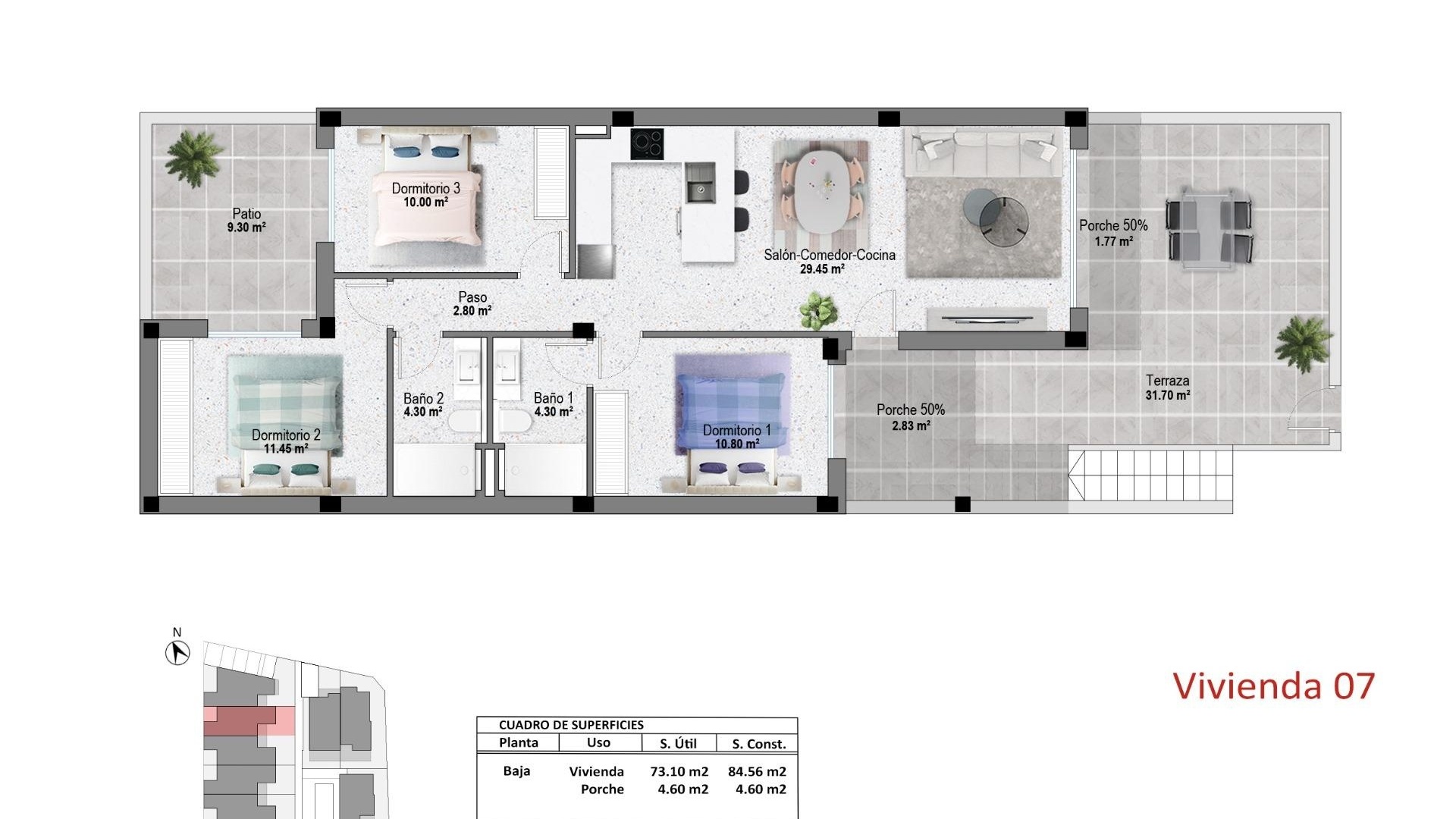 Nieuw gebouw - Bungalow - Pilar de la Horadada - Zona Pueblo