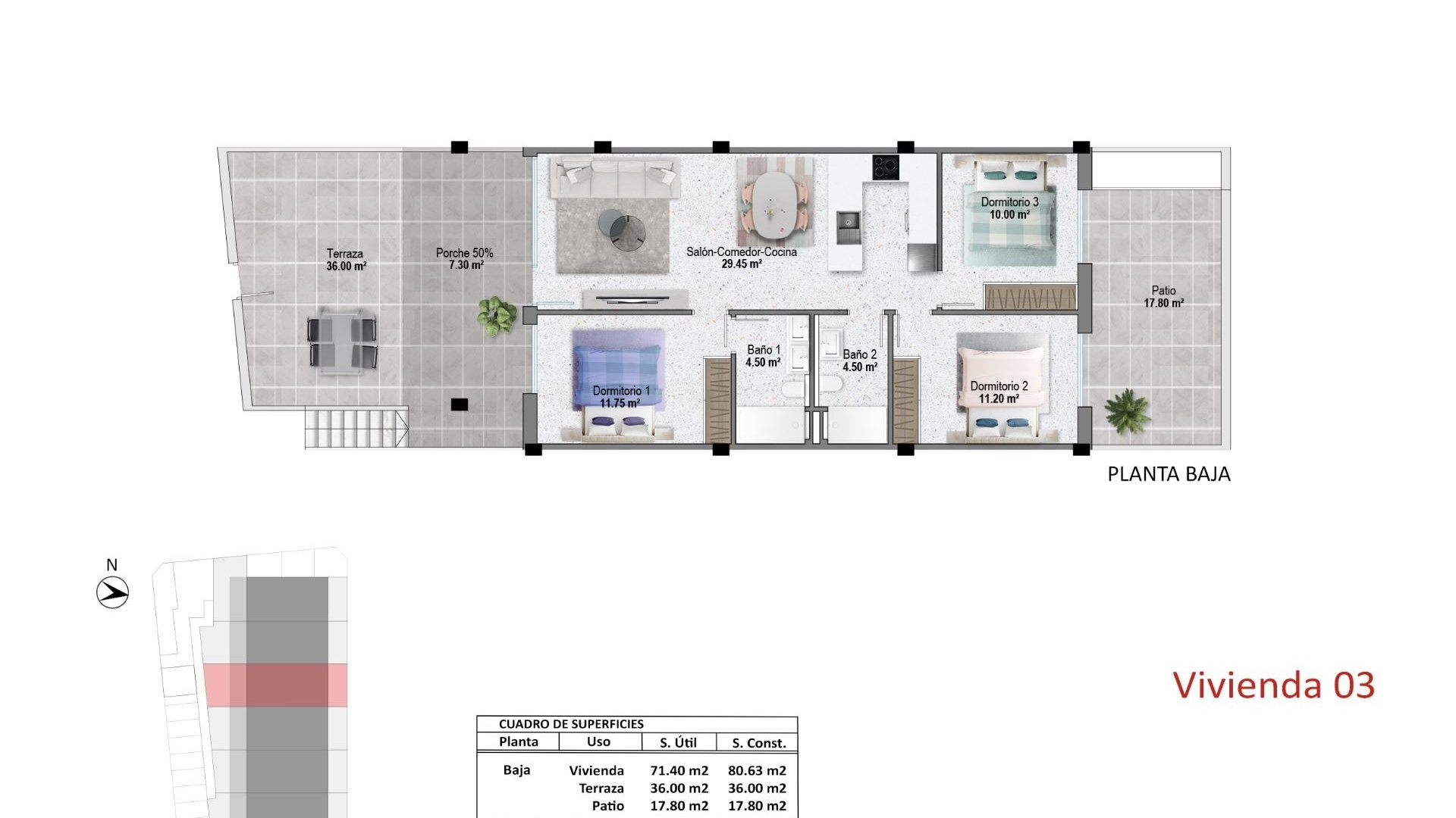 New Build - Apartment - Pilar de la Horadada - pueblo