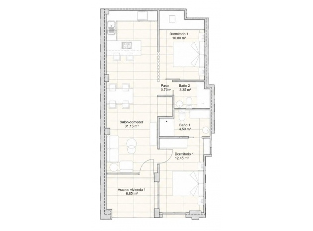 New Build - Apartment - San Javier - pueblo
