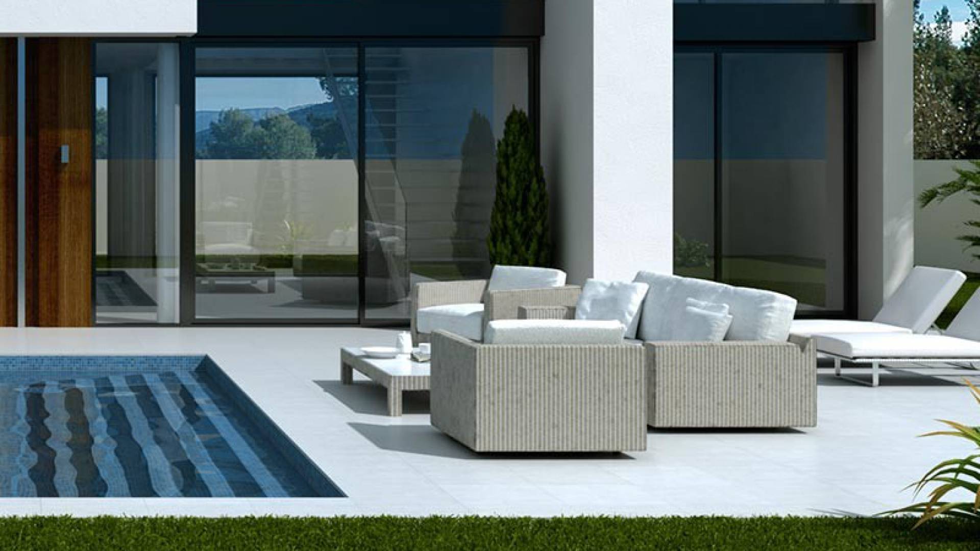 for sale,villas,modern,laguna villas, ciudad quesada,costa,blanca,op018-terrace