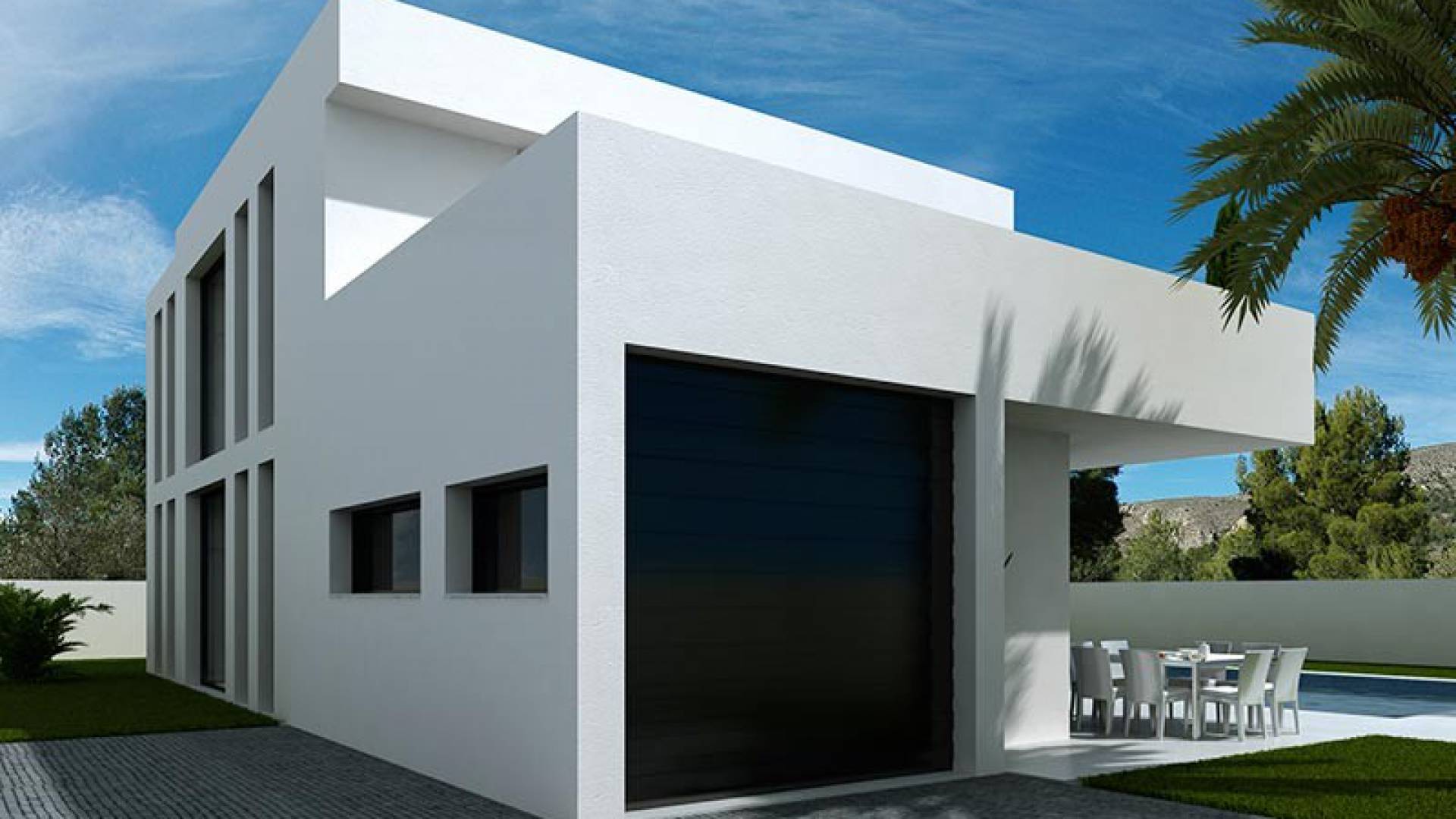 for sale,villas,modern,laguna villas, ciudad quesada,costa,blanca,op018-back