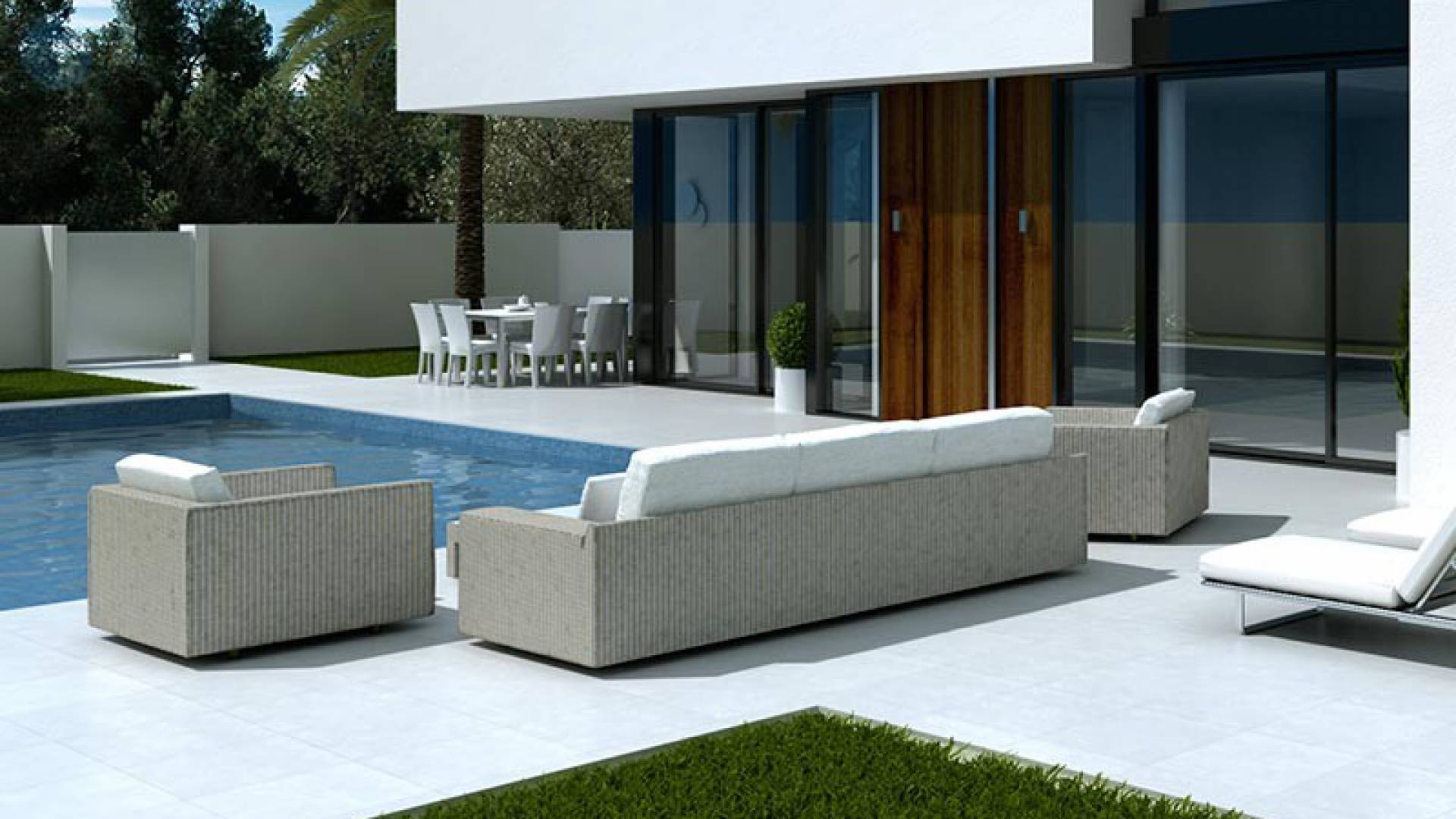 for sale,villas,modern,laguna villas, ciudad quesada,costa,blanca,op018-pool2