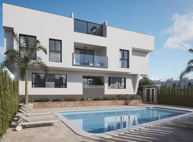 Los Alcazares New Build Modern Apartments For Sale swimming pool