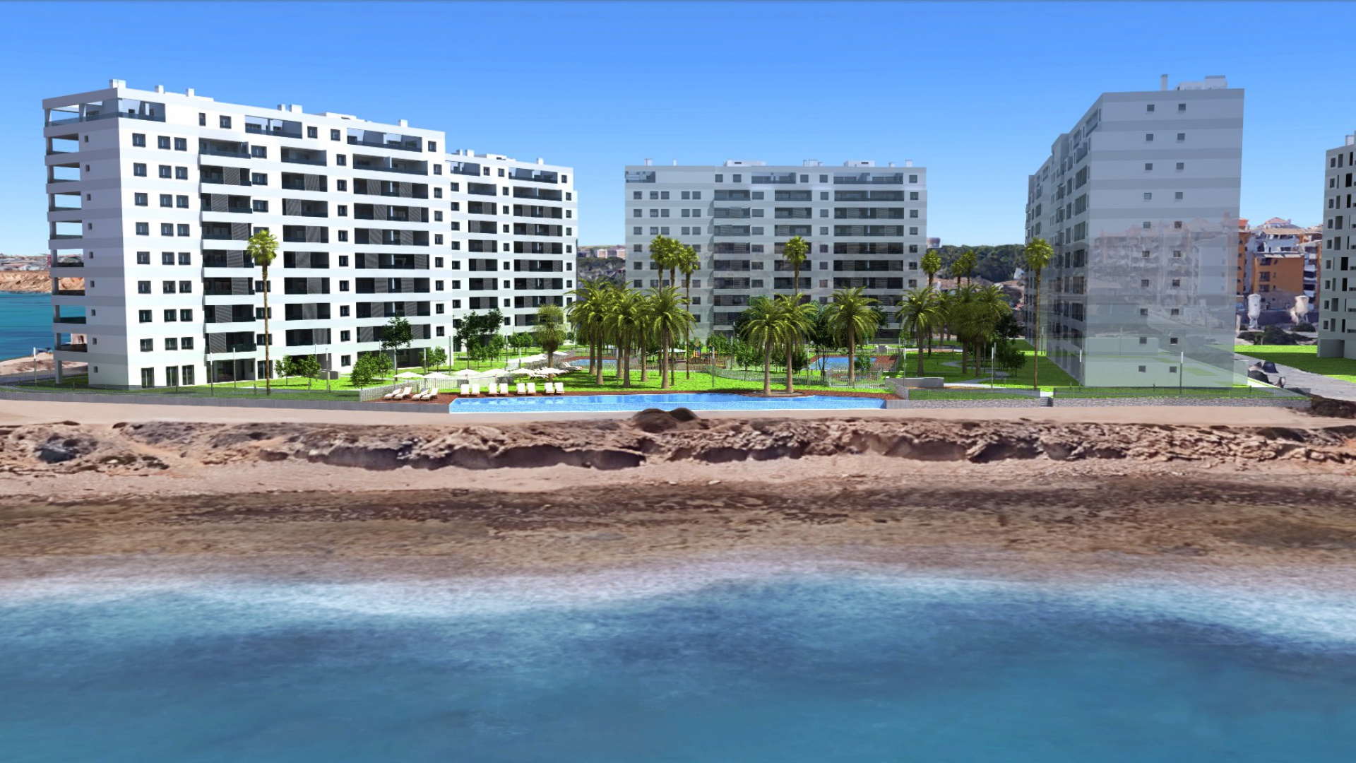 Posidonia Punta Prima frontline new build apartments for sal